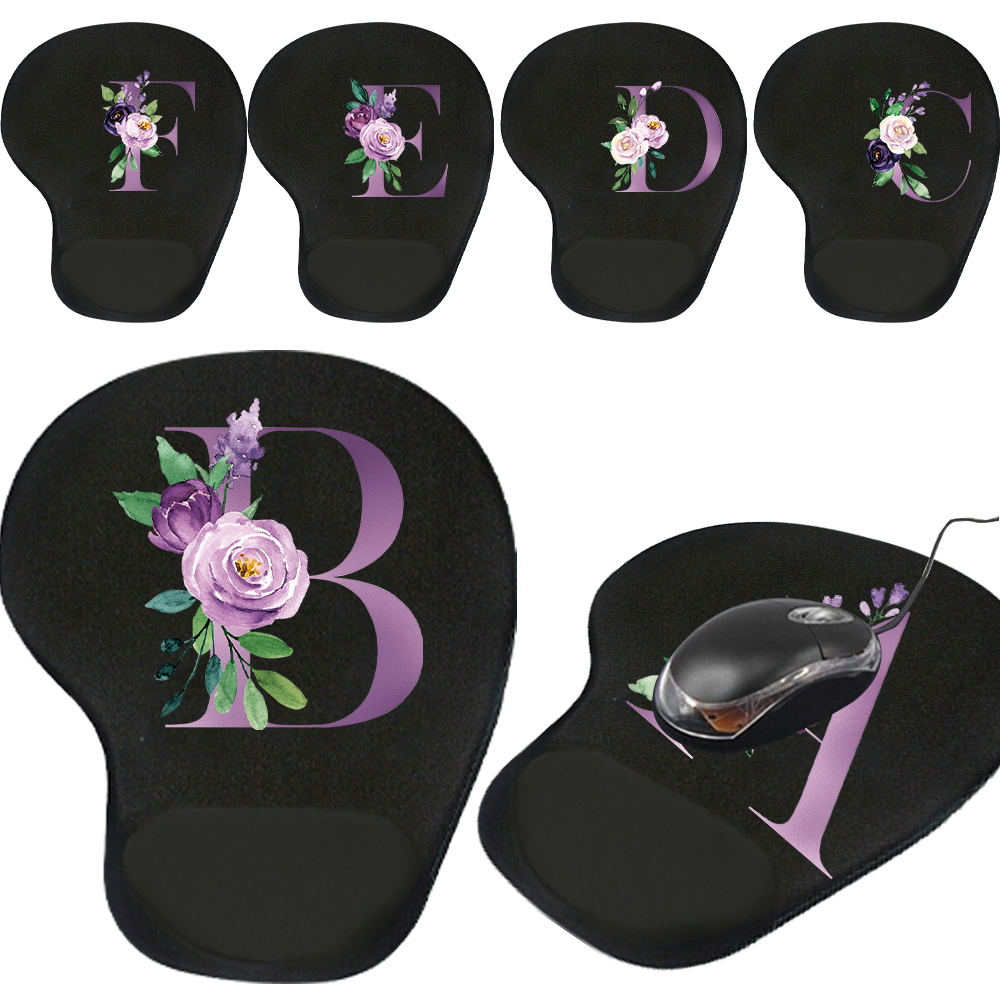 Tradescantia Purple - Handgelenkschutz-Mauspad, Büro-Schreibtischunterlage, weich, bequem, Memory-Baumwolle, Rebound,